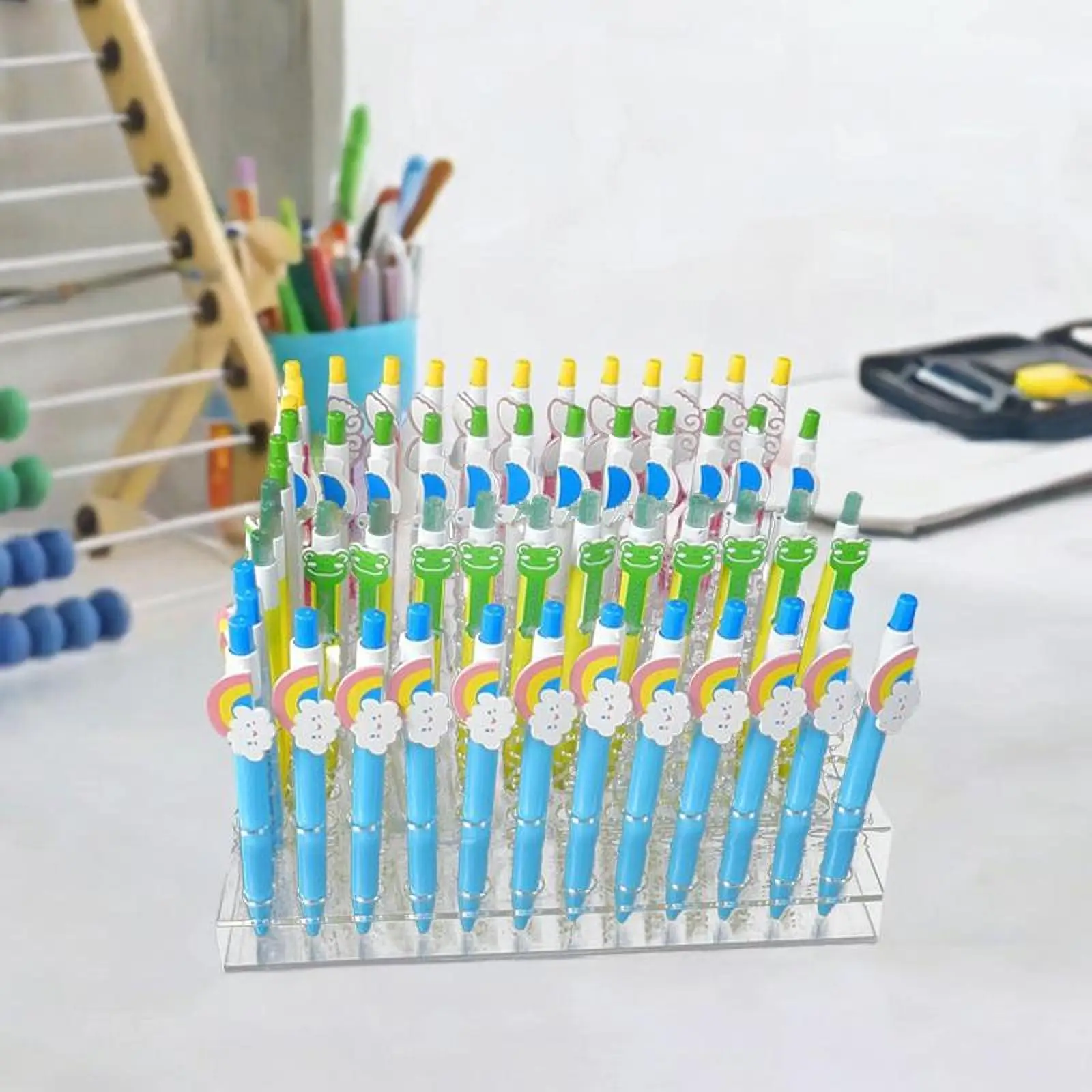 Desk Stationery Display Box Fountain Ballpoint Pen Showcase for Stores Dorm