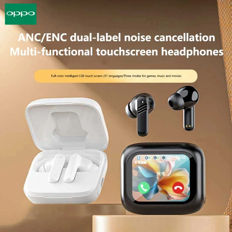 سماعة رأس Xiaomi كاملة بشاشة تعمل باللمس ANC ENC LX10 بلوتوث 5.4 سماعة أذن بخاصية إلغاء الضوضاء سماعات أذن لاسلكية مع ميكروفون جديد