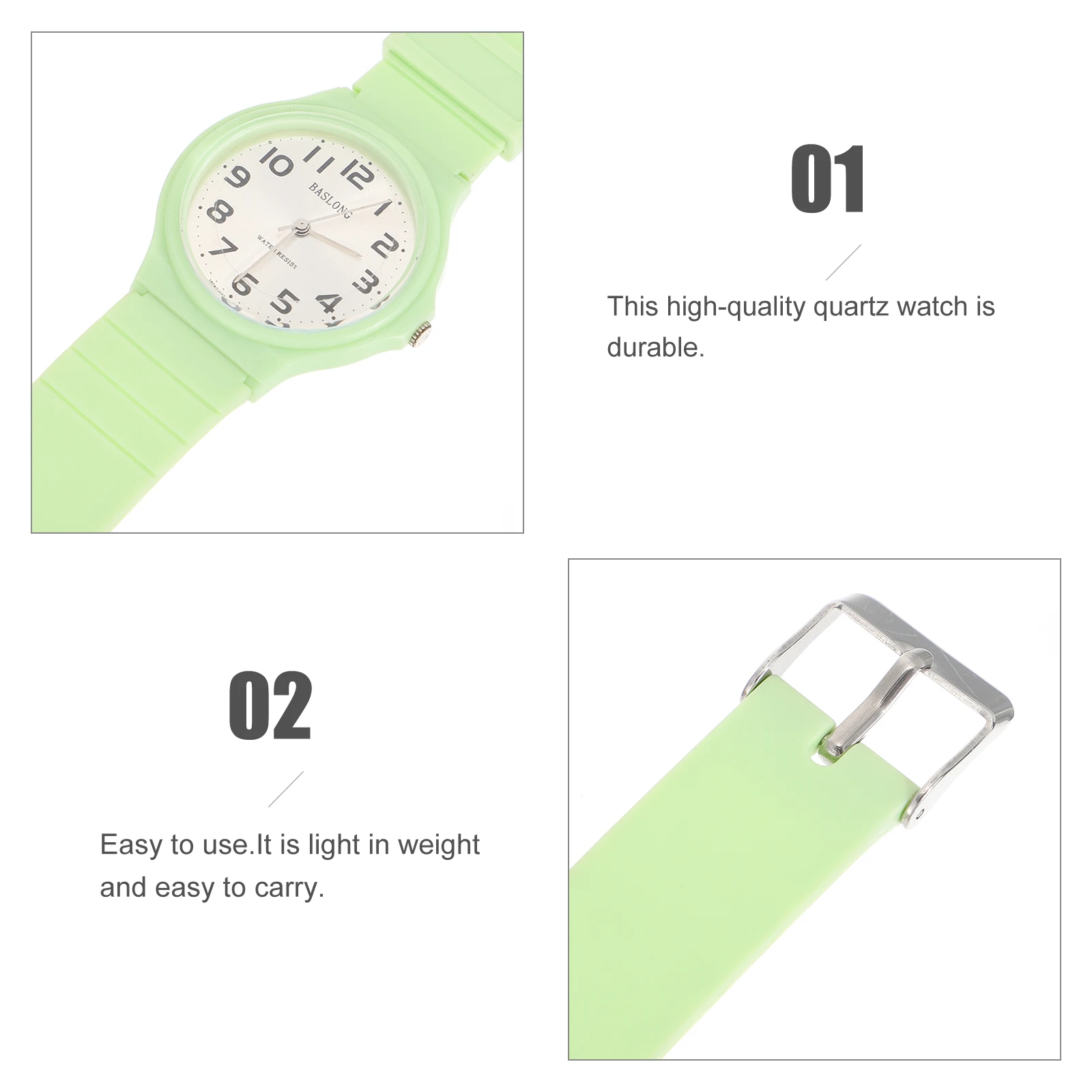 

Waterproof Quartz Watch for Kids Boys Girls Children Student Casual PU Strap Automatic Teaching Gift