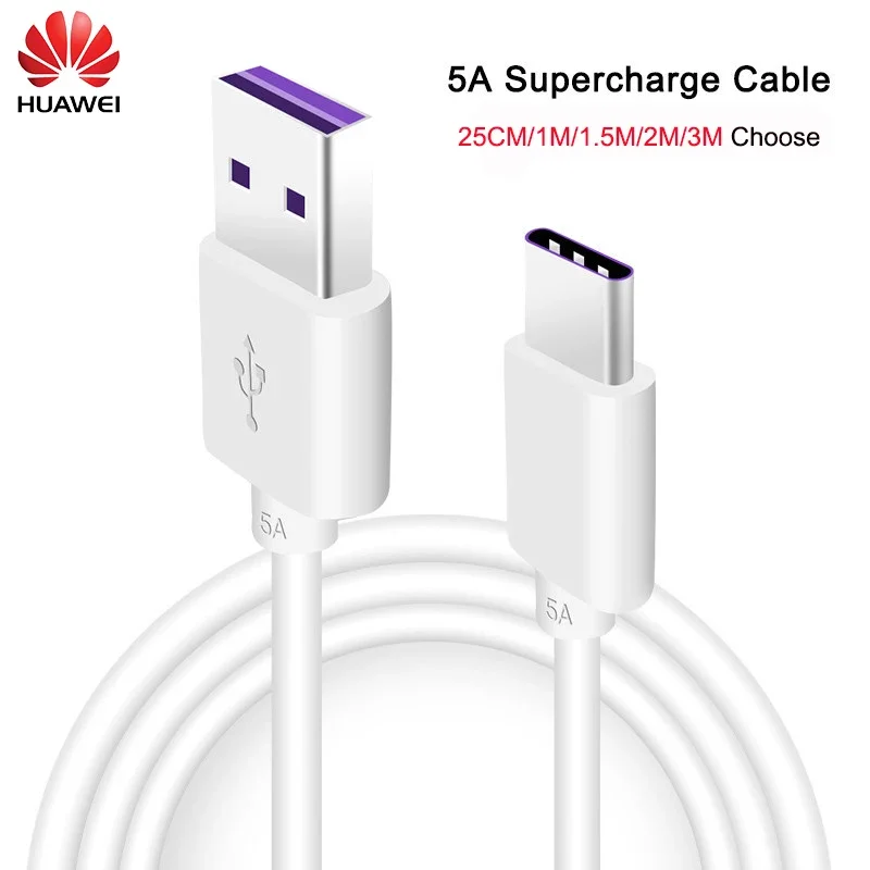 Original For Huawei Super Charging 5A Cable for Huawei P20 10 9 pro Supercharge Honor View 20 V20 V10 V9 Magic 2 Note10 8 Cable