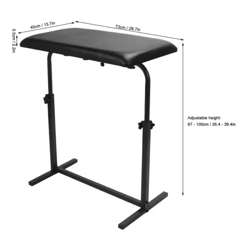 QUATAT PJ010E High Density Sponge Beaut Multi-Functional Adjustable Tattoo Hand Bracket Arm Rest Metal Black Strong Base Tattoo