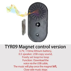 Voice Box 16MB Record & Playback in One Magnet Control Sound Module, USB Downloadable & Recordable Chip for Xmas Gifts Box.
