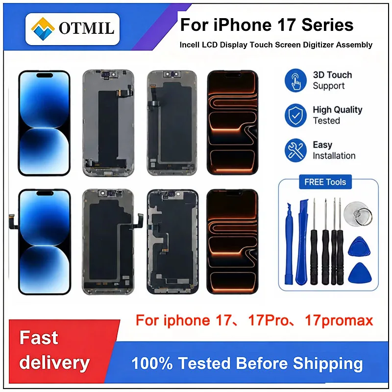 Display For IPhone 17 17 Pro 17 Pro Max OLED Screen Replacement Touch Screen Digitizer Assembly 100% Tested Easy Installation