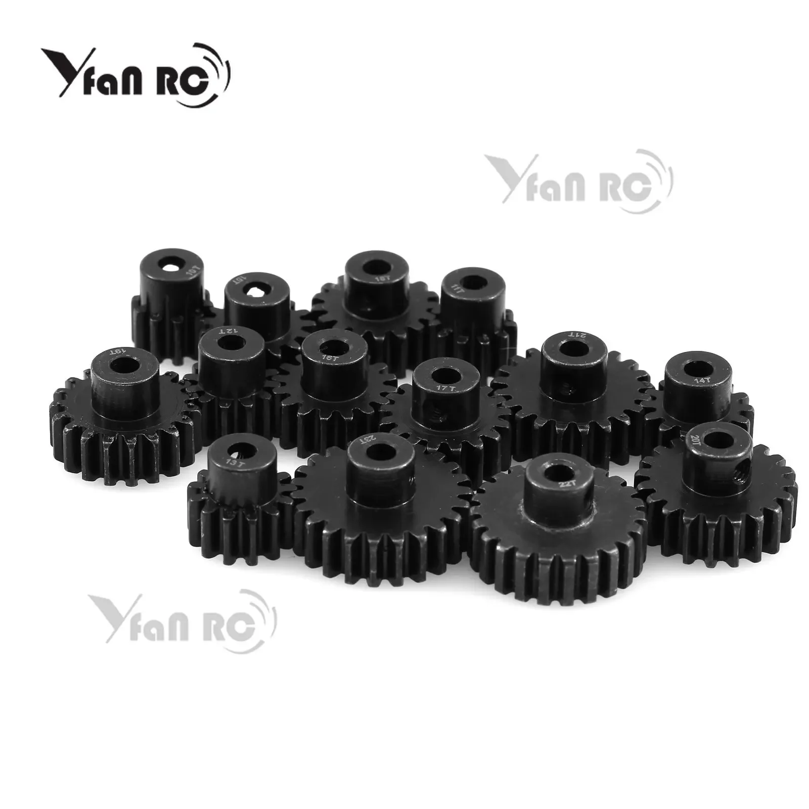 M0.8 32P 3.175mm 10T 11T 13T 15T 17T 18T 20T 22T 24T Hardened Steel Metal Pinion Gear Motor Gear For 1/10 RC Model Car