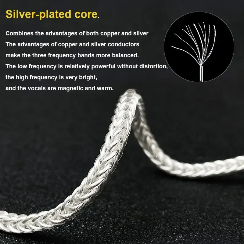 New Upgraded ALC5686 Flagship HiFi Audio Decoding Type C 2.5/3.5/4.4mm Lossless DAC Headphone Amplifier Sterling Silver Cable