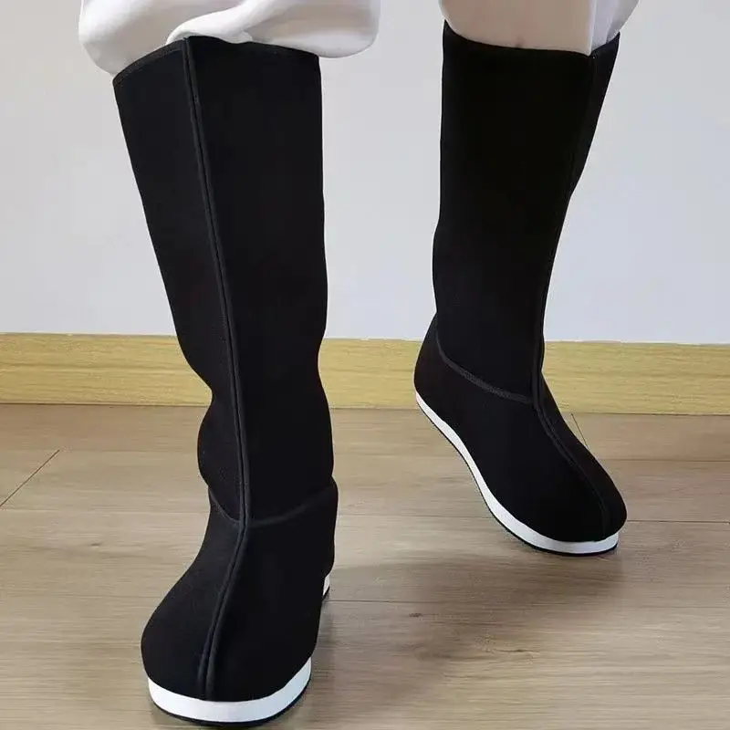 

Traditional Kung Fu Boots For Adults Hanfu Footwear Cloth Shoes For Warrior Knight Swordsman Retro Photography