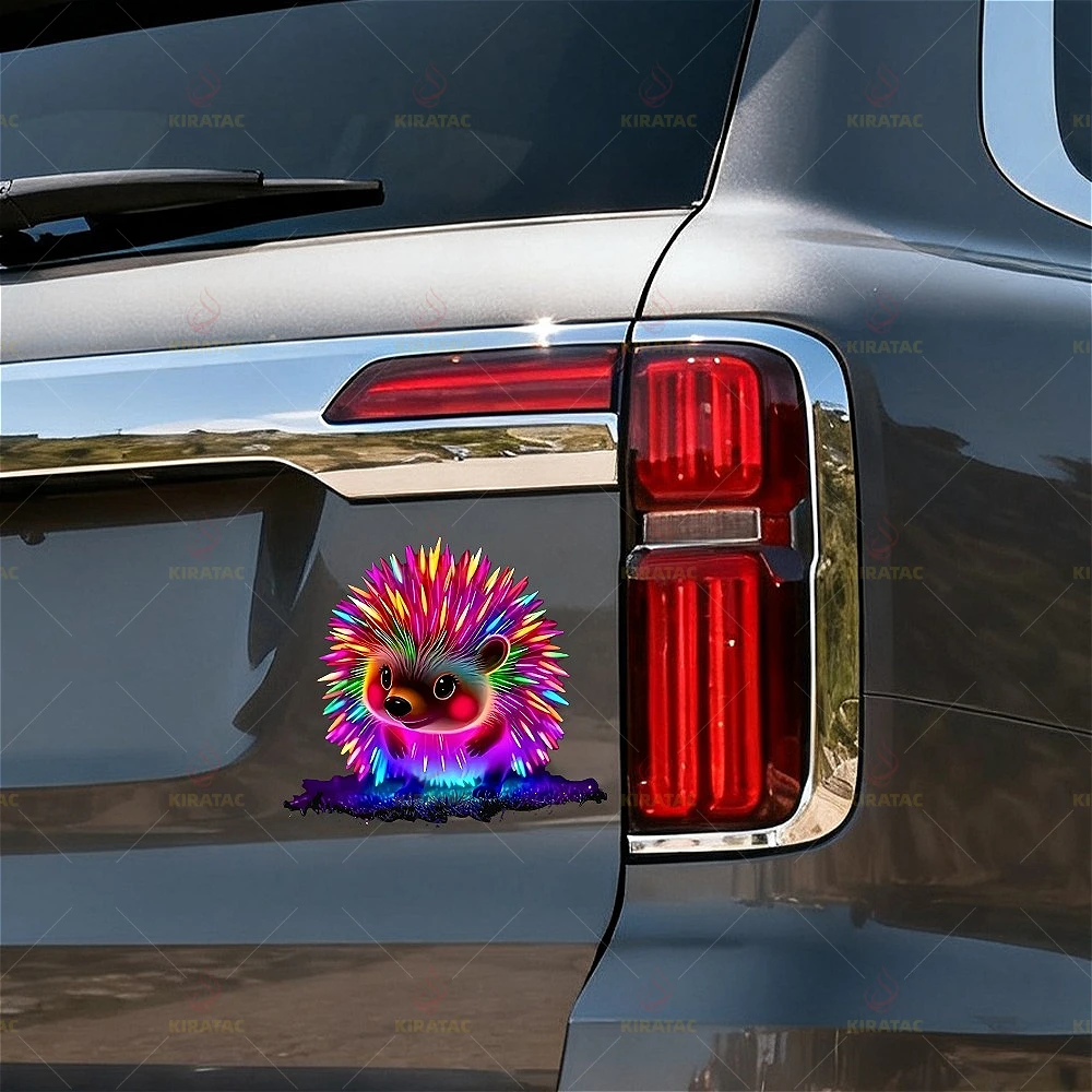 1개 화려한 네온 귀여운 고슴도치 자동차 스티커 방수 자동차 창문 문 오토바이 헬멧 페어링 연료 탱크 비닐 데칼