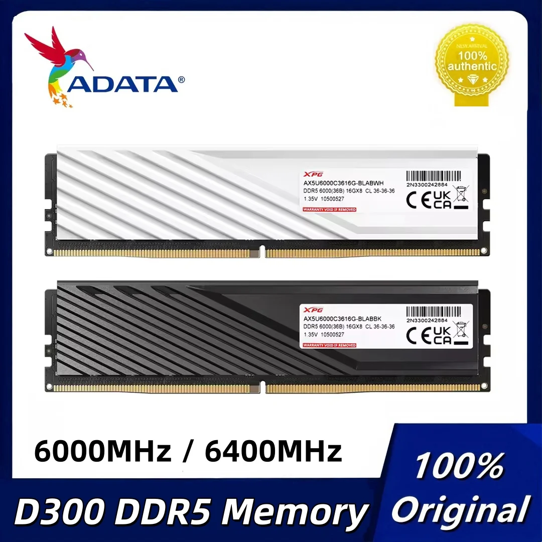 

High Speed ADATA XPG D300 DDR5 6000MHz 6400MHz 16GB 32GB Memoria DRAM Memory Module with Heatsink For PC Desktop Gaming