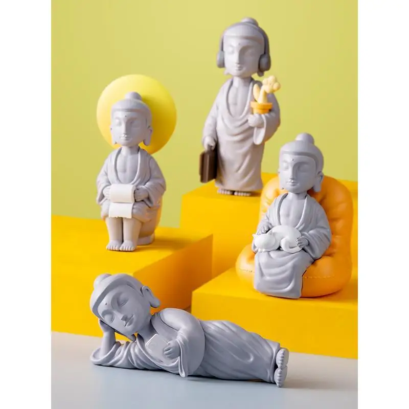 Fo U Flat Mindset Series Buddha Series Blind Box Trendy Play Creative Mysterious Surprise Box Birthday Christmas Gift