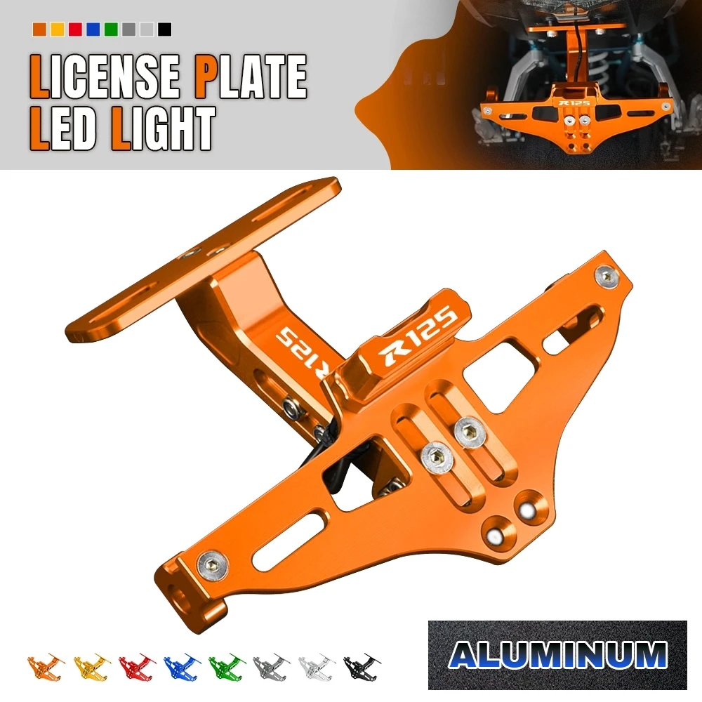

For YAMAHA YZFR125 YZF R125 2014-2024 2023 2022 Rear License Plate Holder Bracket Tail Tidy Fender Eliminator Kit Accessories