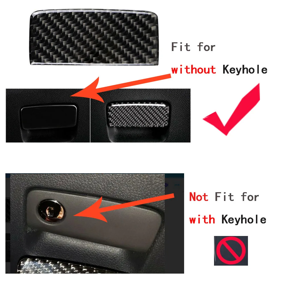 Carbon Fiber First officer Assistant Driver Storage Box Cover Handle Sticker For Mercedes Benz A Class 13-18 CLA 13-18 GLA