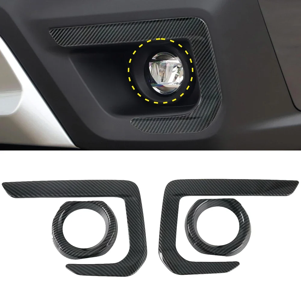 

Car Accessories ABS Carbon Chrome Front Rear Fog Light Lamp Decor Cover Trim for Subaru Outback 2021 2022