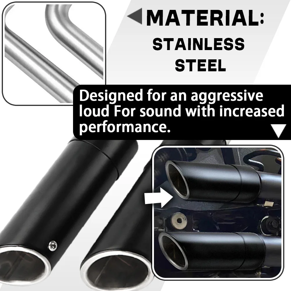 

Slip-On Exhaust System Short GP Slip Ons Mufflers With DB Killer Fits For Indian Scout Bobber Sixty Rogue Twenty 2015-2024