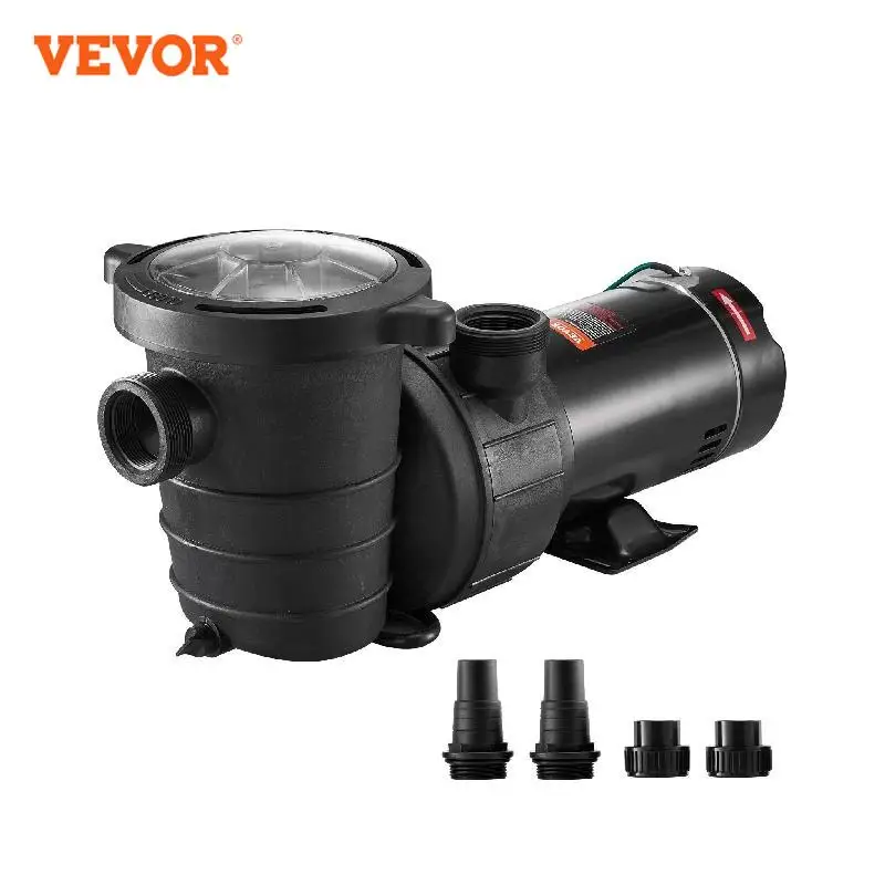 VEVOR Swimming Pool Pump 1.5HP/2.0HP Single/Dual Speed Pumps for Above Ground Pool with Strainer Filter Basket ETL Certification