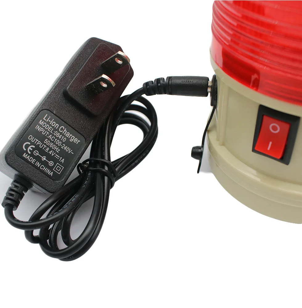 Ricaricabile LED-5088 DC 6V 3W Magnete Montaggio Spia di ricarica della batteria, Segnale stroboscopico a LED Spia di traffico silenziosa