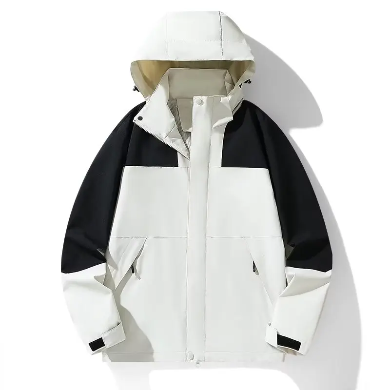 بدلة هجومية خارجية للرجال 3 في 1 سترة قابلة للفصل ومقاومة للرياح ومقاومة للماء للخريف والشتاء للمشي لمسافات طويلة