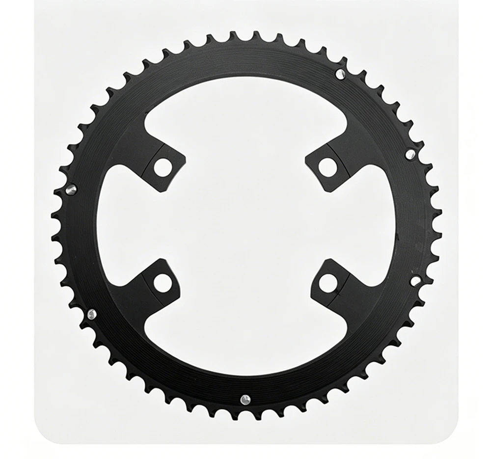 ZRACE Asymmetrisches Kettenblatt für Rennräder 110BCD 4-Bolzen, 105 FC-R7000 / ULTEGRA FC-R8000 / DURA-ACE FC-R9100, 50-34T 52-36T 53-39T – Detail 4