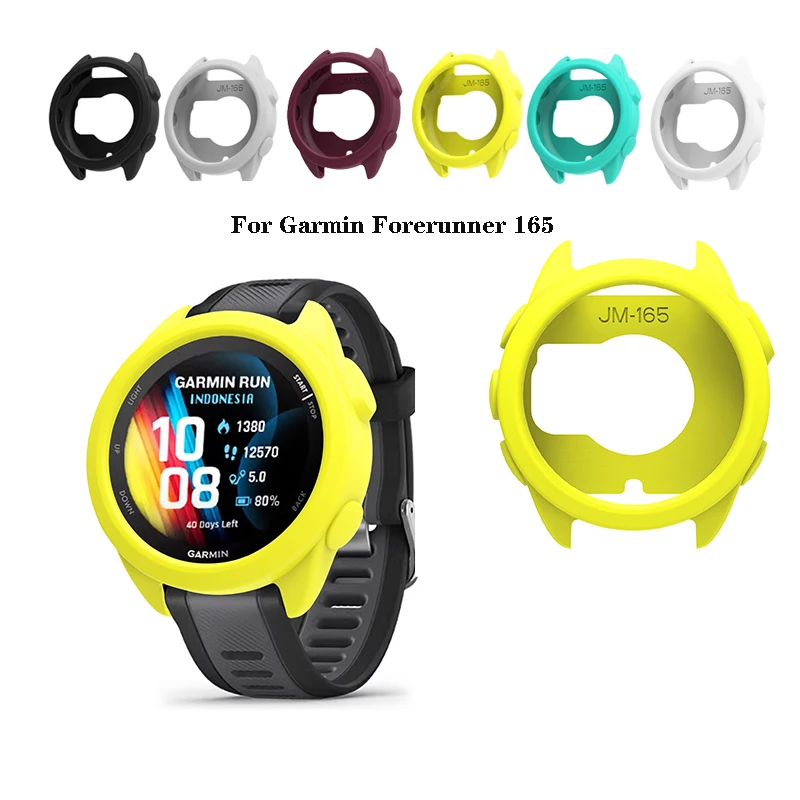 غطاء سيليكون ناعم لـ Garmin Forerunner 165 حافظة واقية خفيفة للغاية لتزيين حافظة الساعة (واقي الشاشة غير متضمن)