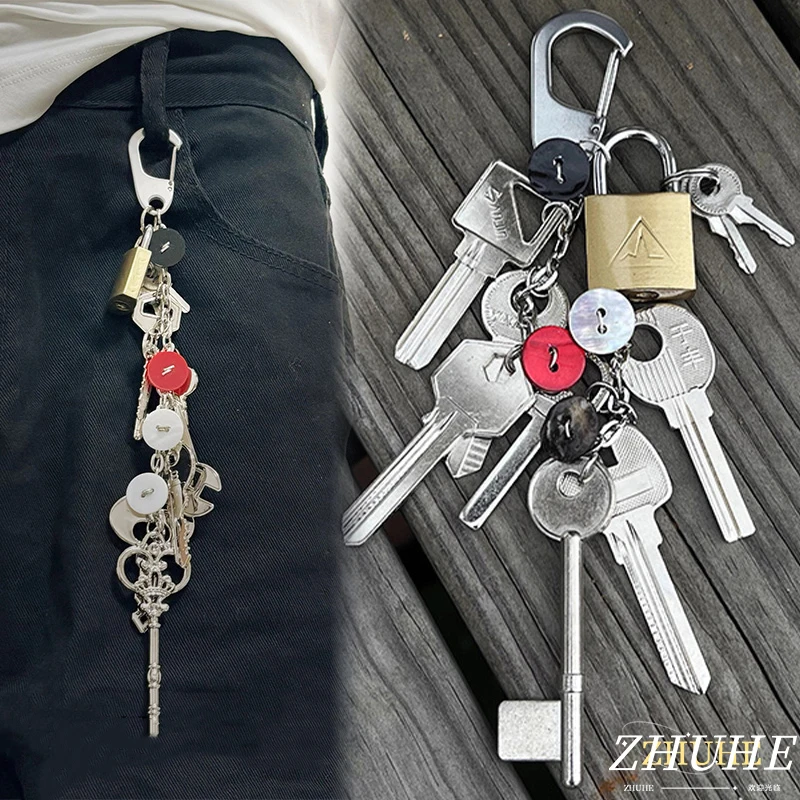 ZHUHE Rental Keychains In Hip-hop Rock Style Are Suitable For Men And Women As Jewelry Accessories And Party Gifts