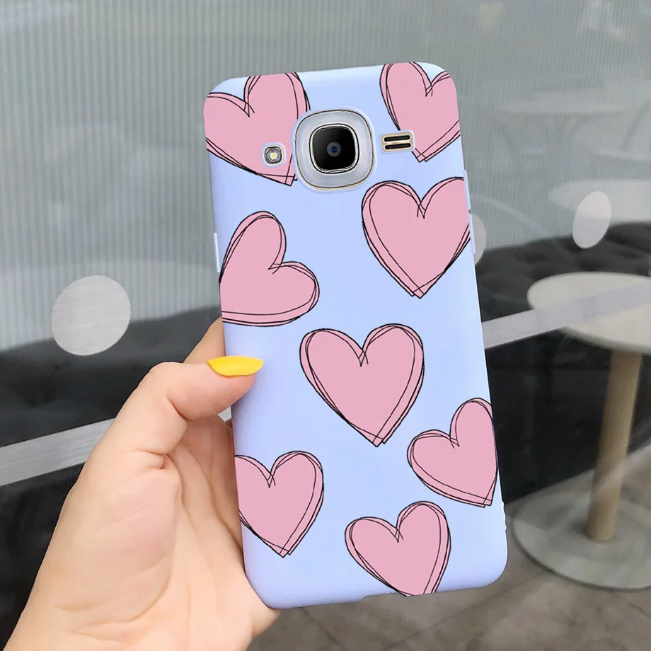 For Samsung Galaxy J2 Pro 2016 J2 2016 Case Soft TPU Silicone Back Cover Case For Samsung J2 J210F Feather Pink Sky Pattern Capa