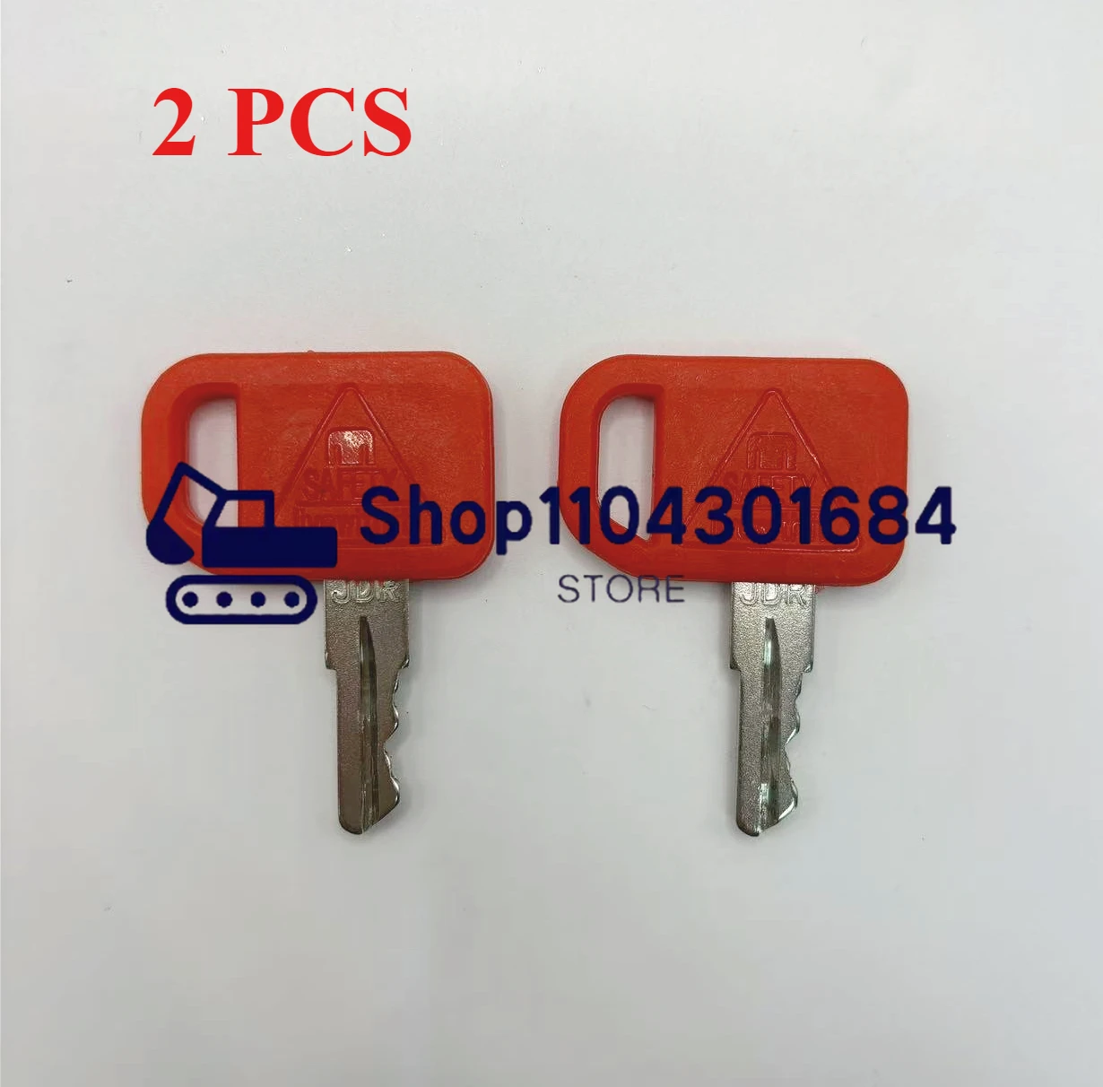 2Pcs JDR Excavator Keys for John Deere AT195302 AR51481 600 Loaders NEW Backhoe Tractor Heavy Equipment Key