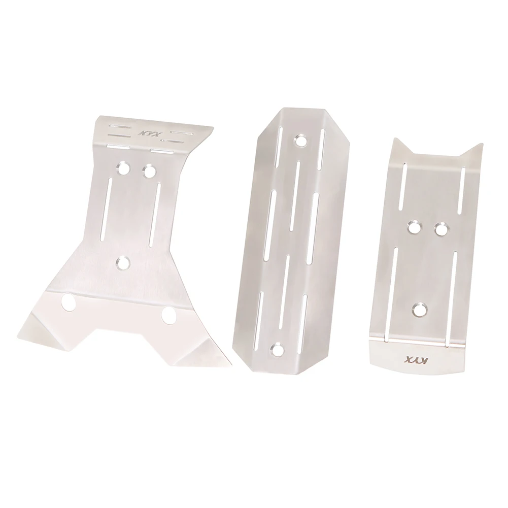 

KYX Racing Stainless Steel Chassis Guard Skid Plate Guard Armor Upgrades Parts for 1/16 RC Truck Traxxas Mini-Maxx