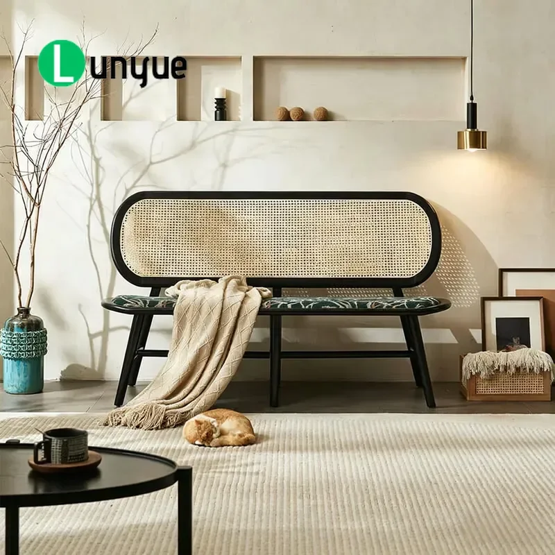 3 Piece Durable Rattan Chair Set Modern Simple Eco Friendly Indoor Woven Leisure Furniture for Living Room Comfortable