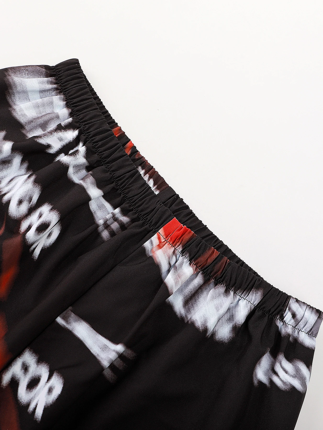 Fotografia 4: Conjuntos de Roupas Masculinas com Estampa Textual, Camisa Solta com Lapela e Calças com Cintura Elástica