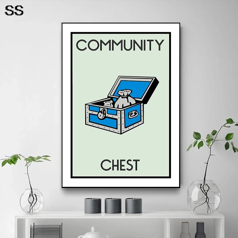 Monopoly Luxury Tax Poster Vintage Home Decoration Living Room Interior Posters for Wall Decorative Paintings Office Decor Art