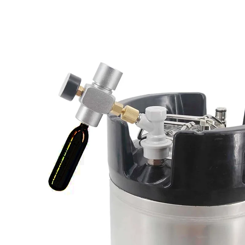 Micro Co2 Regulator 60Psi Beer Keg Co2 Charger Portable Mini Co2 Regulator For Gas Ball Lock Disconnect