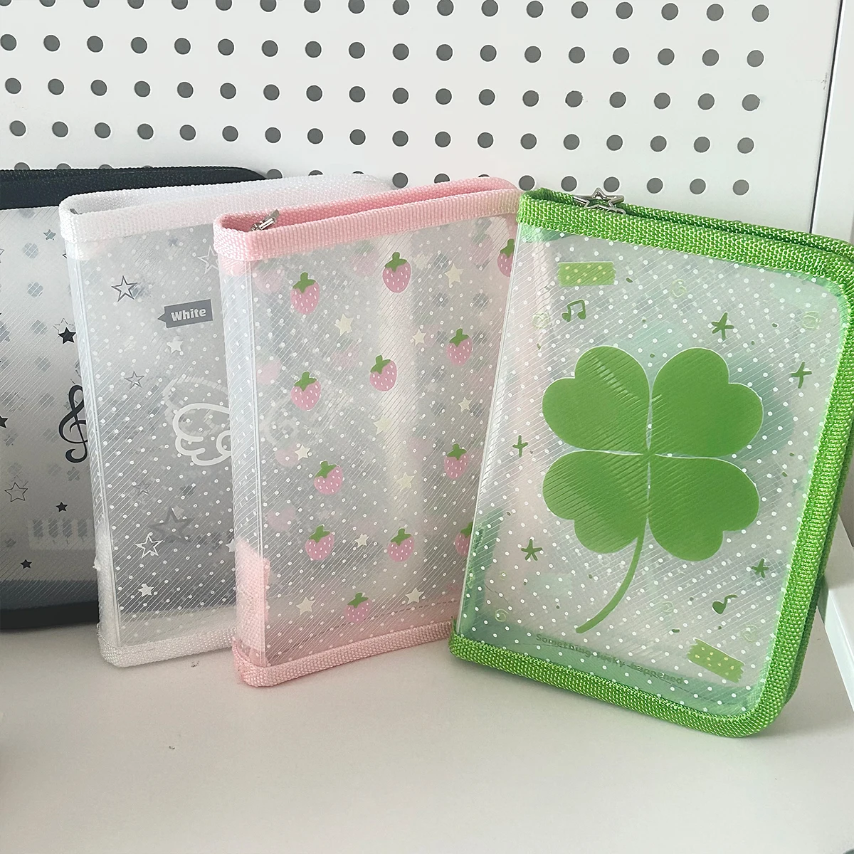 Lightweight Desktop Storage Pouch with Zipper, A6 Compact Organizer, Practical Tabletop Holder for Documents & Accessories