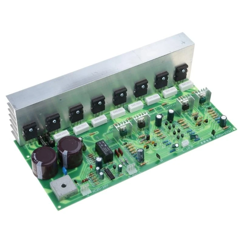 

AD600W 2.0Channel Power Amplifier Board 2SA1943/2SC5200 600W+600W Highly Power AMP Module Plate with Cable D2RC