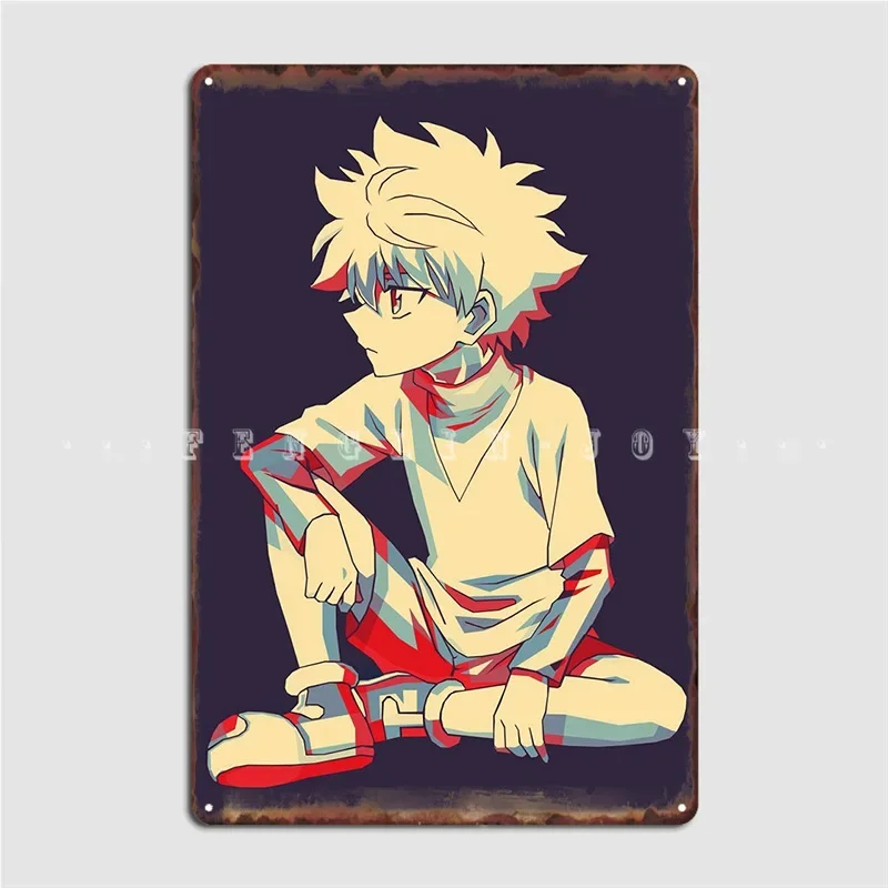 Killua Zoldyck Metal Plaque Poster Cinema Garage Club Bar Custom Plates Tin Sign Posters