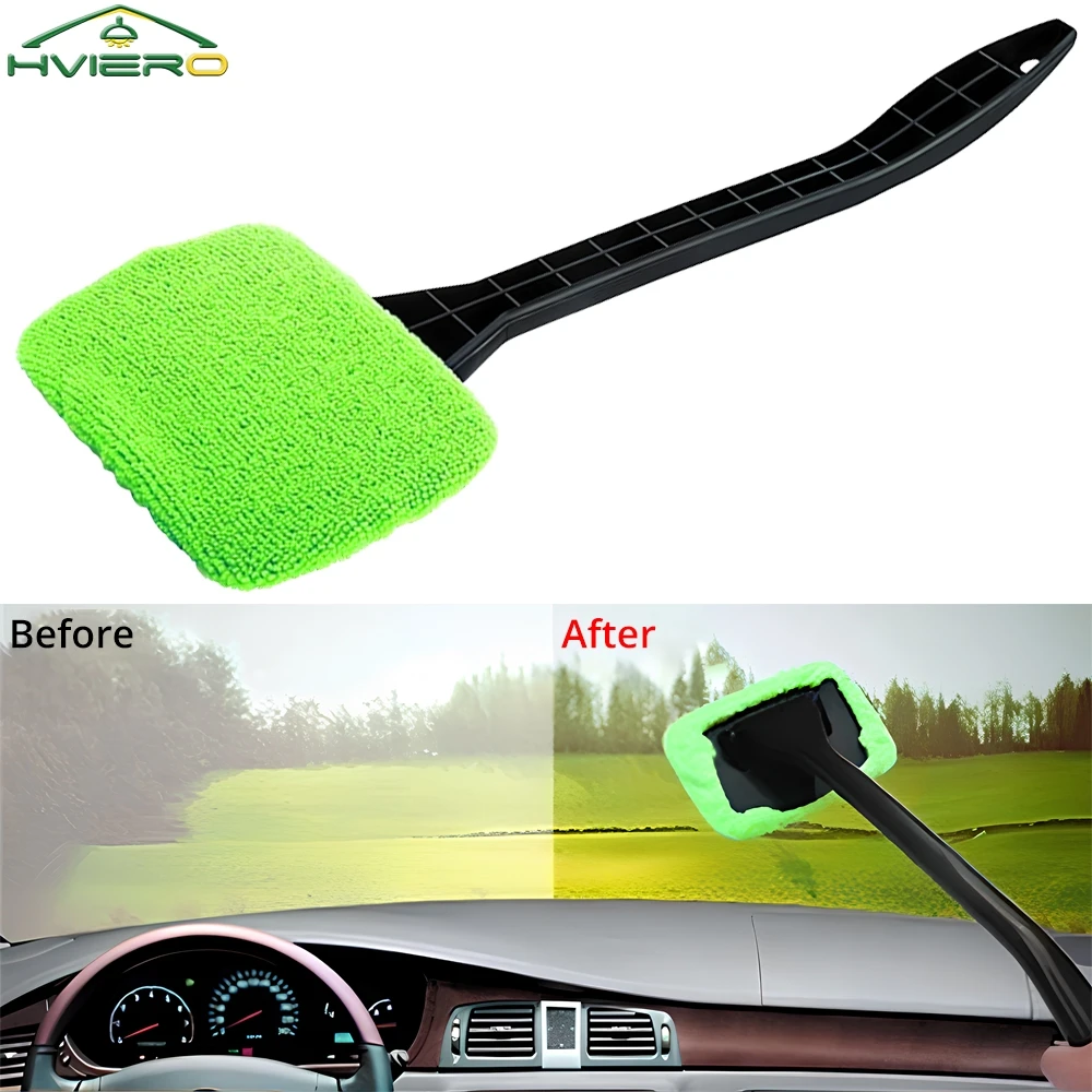 Auto Fenster Reiniger Pinsel Windschutzscheibe Staub Entfernung Waschen Wischer Mikrofaser Auto Reinigung Werkzeug Lange Griff Zubehör Nebel Entfernung