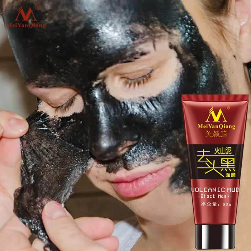 

Откачивания вулканической грязи черная маска Уход за лицом для удаления угрей, акне лечение отбеливающий увлажняющий уход за кожей пилинг маска для лица, против старения, крем