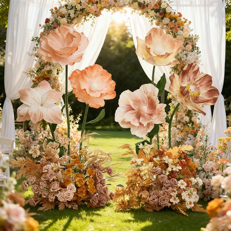 

70.8" Giant Flowers for Decoration Wedding Large Floor Standing Life Size Silk Flower Decor Party Banquet Background Home Decor