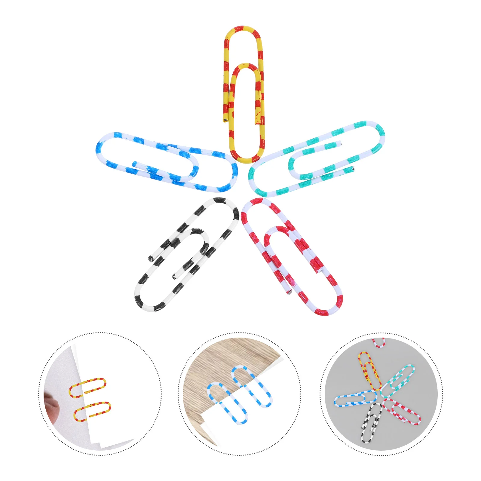 Klip kertas berwarna Binder kecil Mini penjepit kertas baja dokumen untuk meja
