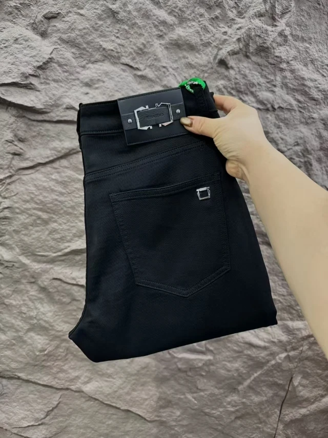 

High-Quali Anti-Fading Men's Jeans Faionable Busin Casual Straight Leg Fit Spring Autumn New Arrival Sli Trendy