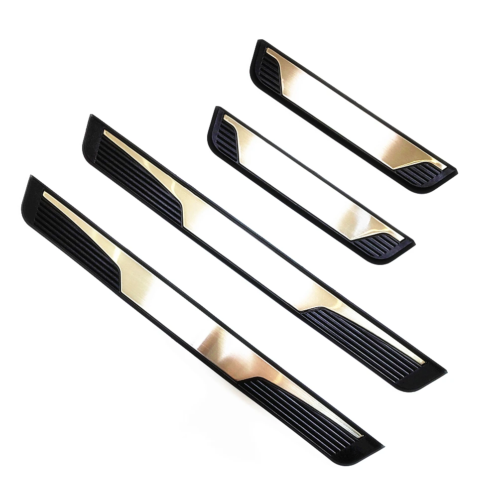 For Volkswagen VW ID.4 ID4 ID.3 ID3 2019-2023 2024 Door Sill Pedal Trim Stainless Welcome Bar Scuff Plate Guards Car Accessories