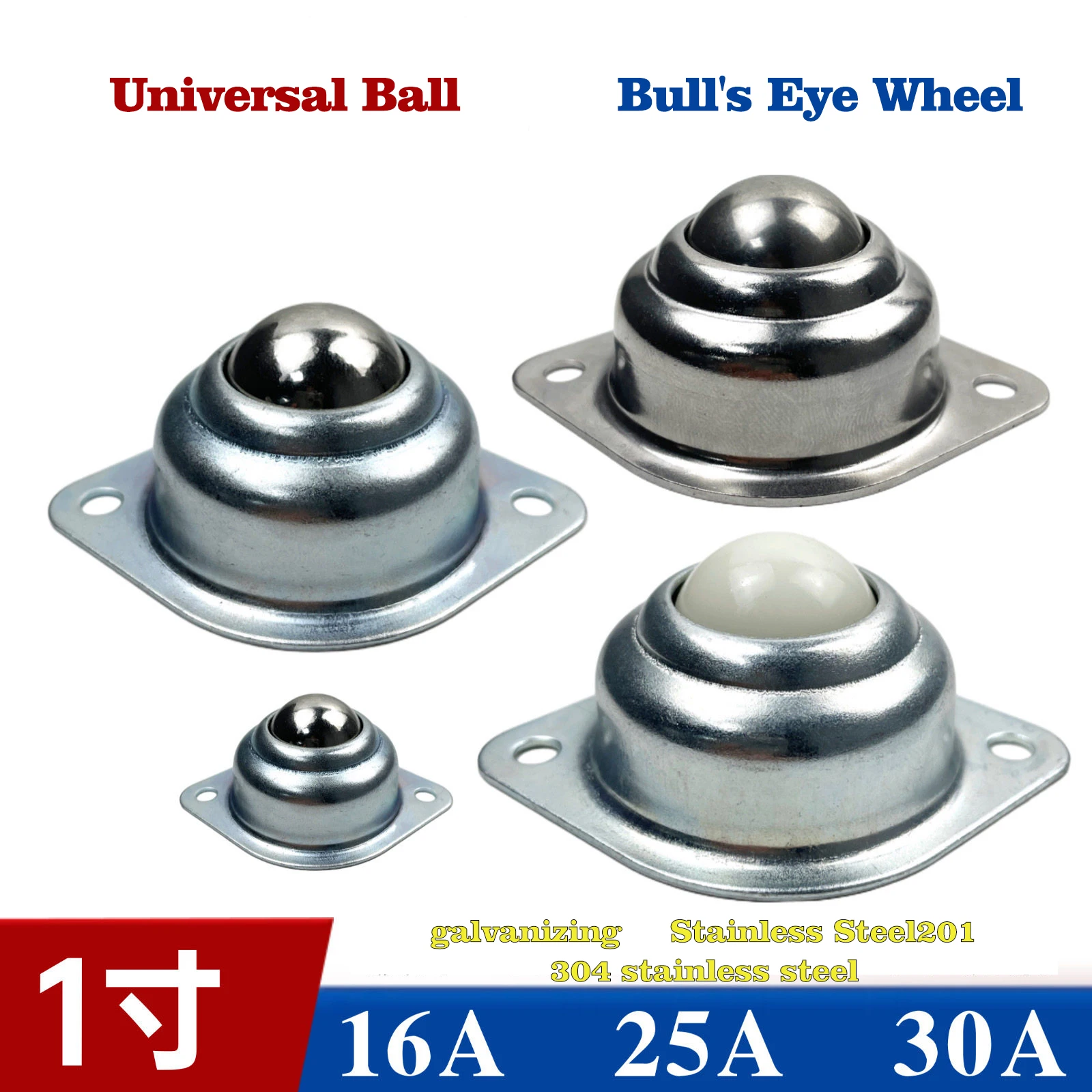 304 Stainless Steel Ball Transfer Unit 1 Inch Bull Eye Caster CY-25A CY-15A