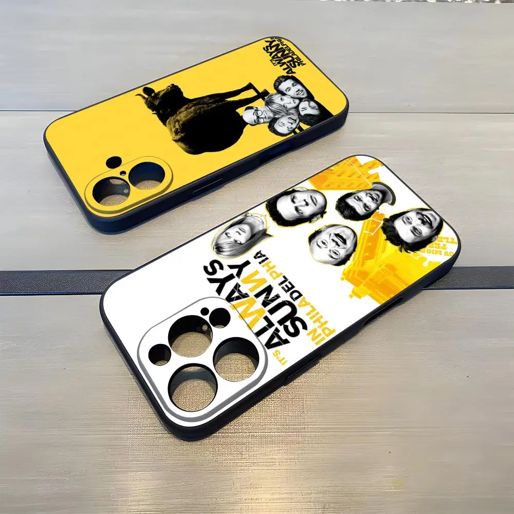 Coque de téléphone « Il fait toujours beau à Philadelphie » pour iPhone 17 Air 16 E Pro Max 15 14 13 Mini 12 Pro 11 Max Plus, noire, souple