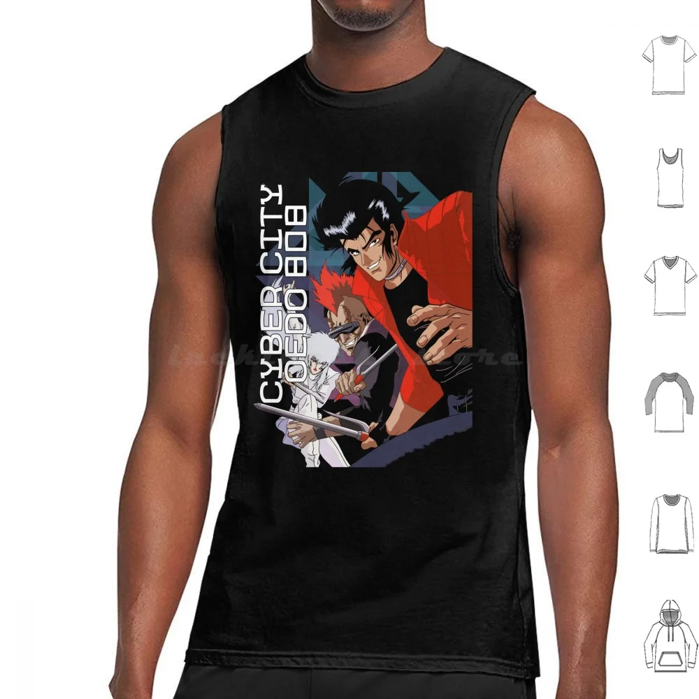 Oedo 808 Renegades Tank Tops Print Cotton 90s Nineties Oedo 808 Cyber City Oedo Manga Anime Geek Nerd Retro Vintage