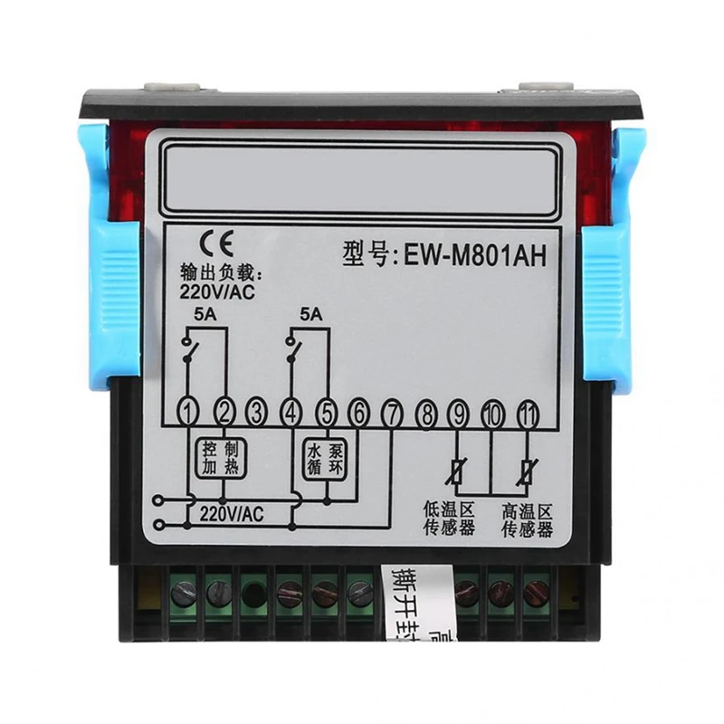 2-Channel Sensor Solar Water Heater Temperature Controller With Sensor Digital Display Black For Solar Water Heater