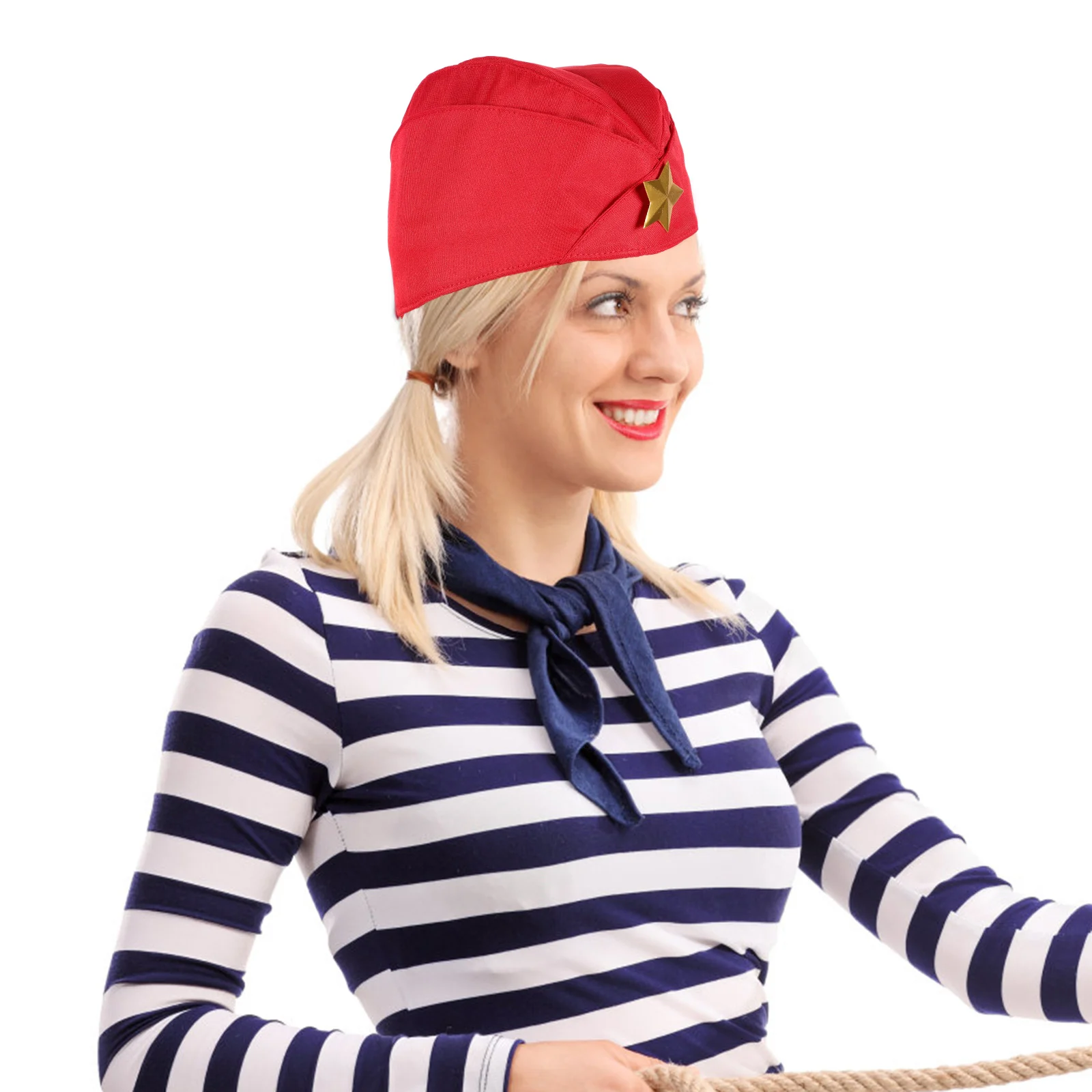 Russian Tricorne Hat Sailor Dance Berets Cap High Quality Stewardess Boat