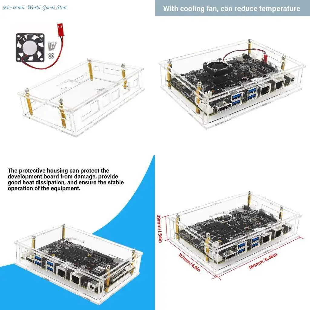 冷却ファン付きの-a3pd-アクリル筐体は-banana-f3-の放熱を強化します