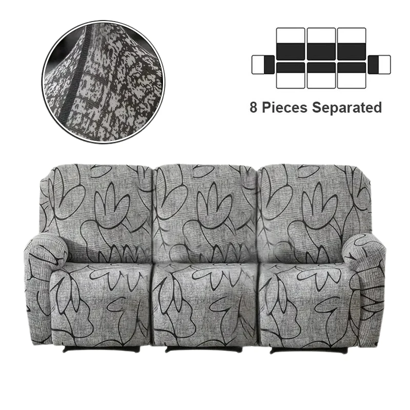 

1/2/3 Seater Elastic Recliner Sofa Cover Printed Spandex Relax Armchair Cover Reclining Chair Sofa Protector Covers
