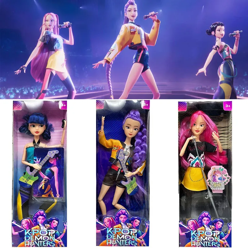 

2025 HOT anime k pop Demon hunters Witch Hunter Group High appearance Glue doll doll Girl's heart Decorative doll Holiday Gifts