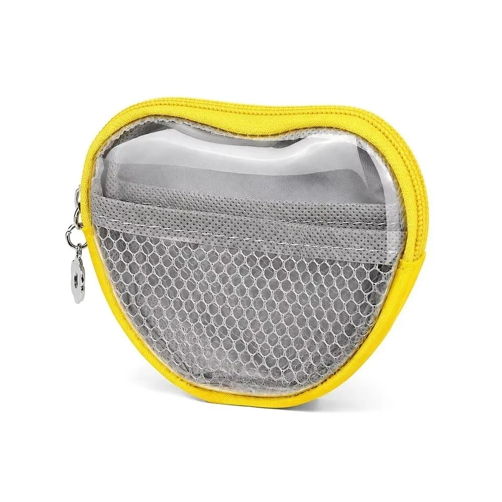 PVC Material Transparent Storage Bag Clear Zipper Waterproof Toiletry Bag Heart Shape Cosmetic Bag Makeup Bag Organizer Gym