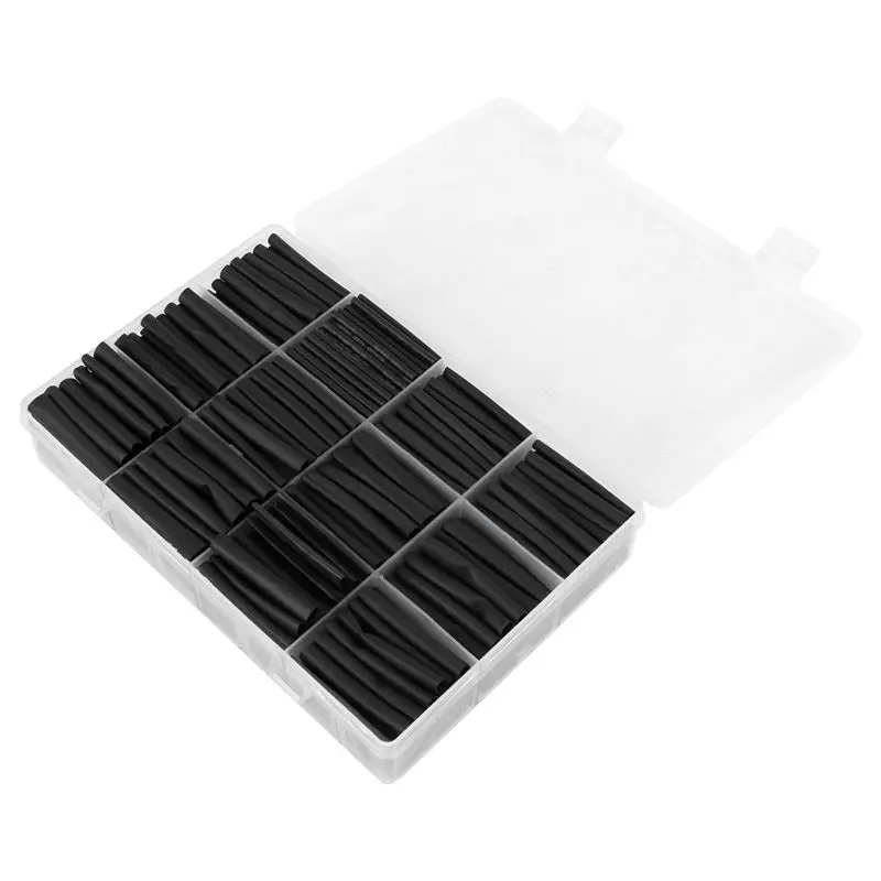 ABWZ-625Pcs Heat Shrink Tubing Kit Heat Shrink Tubes Wire Wrap Ratio 2:1 Electrical Cable Sleeve Assortment With Storage Case