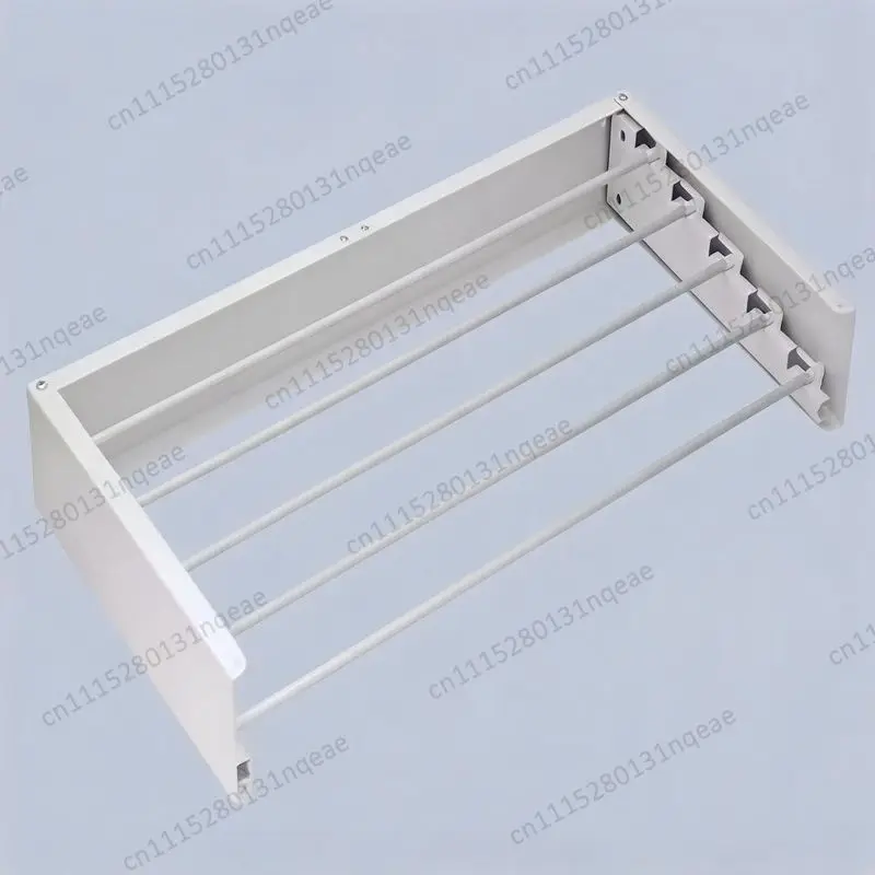 Wall-mounted Metal Folding Drying Rack, Balcony Bathroom, Non-punching Storage Drying Rack